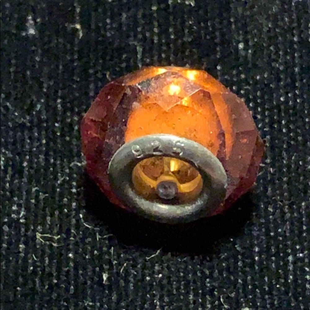 Sterling Silver Murano Glass Bead Vintage